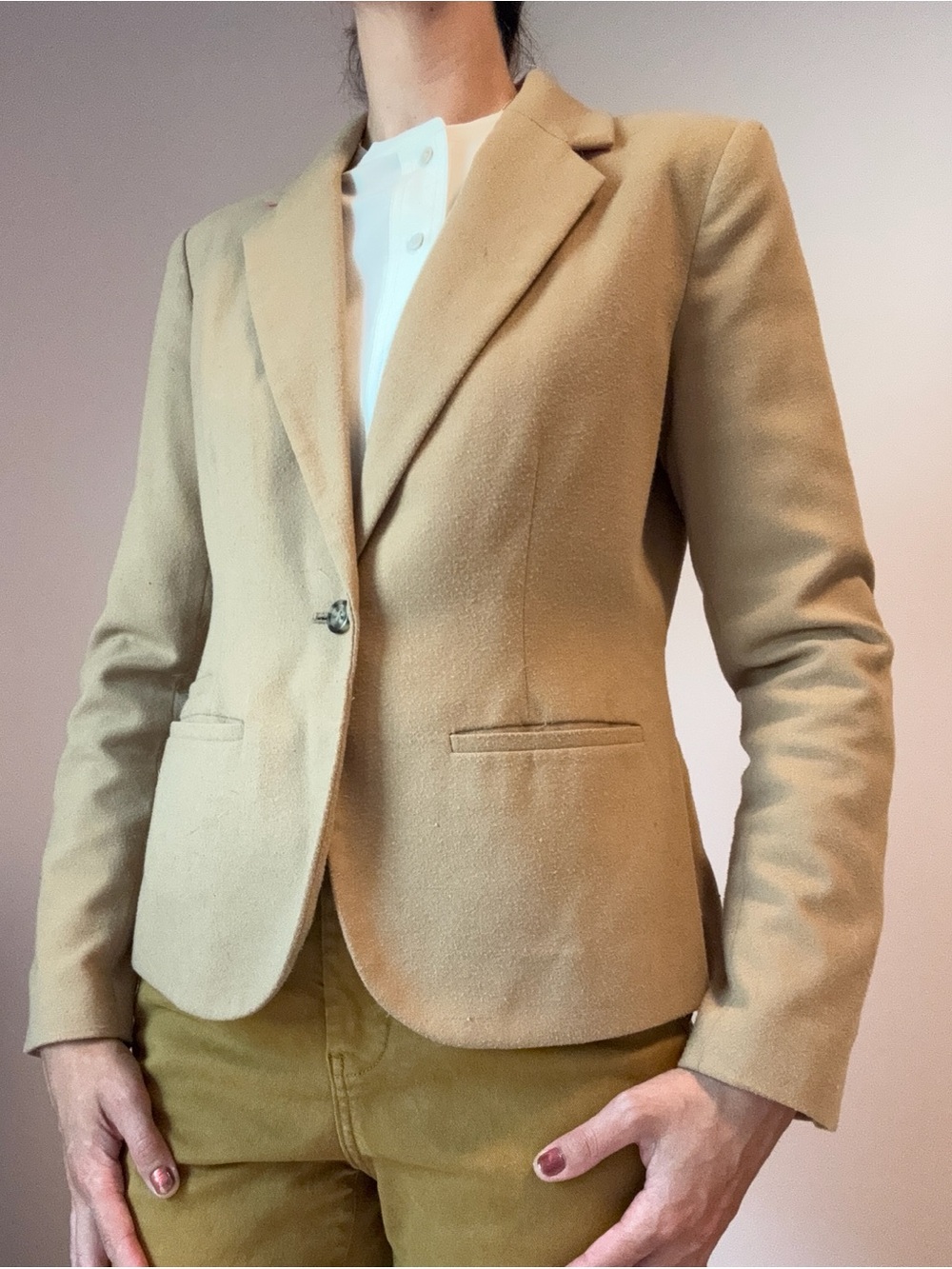 Merona Camel Tan Single-Button Blazer